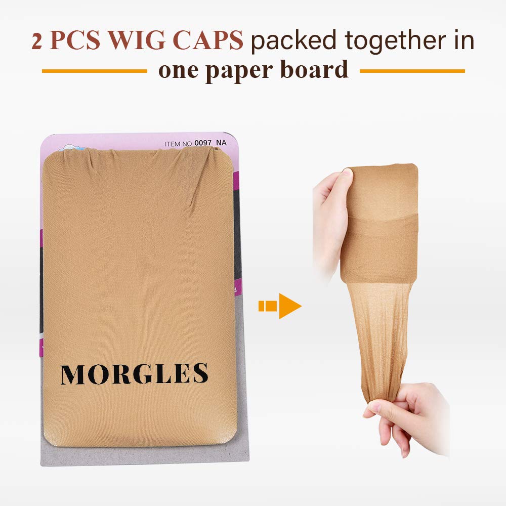 Wig caps,MORGLES 8 Pcs Stretchy Nylon Wig Cap- Nude Unisex Wig Stocking Cap for Women Makeup