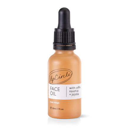 UpCircle Organic Face Oil With Coffee, Rosehip + Jojoba 30ml - Natural Hydrating Facial Oil - Vitamin C, Rosehip Oil Fades Dark Spots + Sea Buckthorn Keeps Skin Supple - Vegan + Cruelty-Free