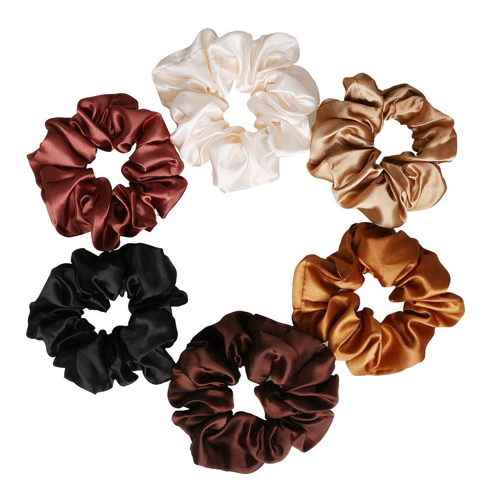 6 Pcs Lager Velvet Scrunchies, Soft Hair Scrunchies for Girls, Elastic Hair Ties Ropes Hair Accessories