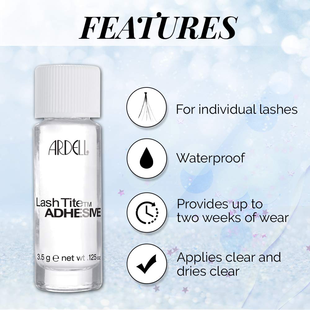Ardell LashTite Lash Adhesive Clear for Individual Lashes, 0.125 oz