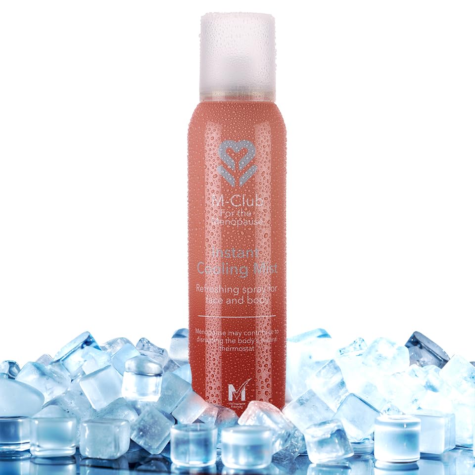 M-Club Instant Cooling Spray for Face & Body 2x 150ml – Instant Relief for Menopause Hot Flushes, Overheating & Night Sweats – Non-Sticky Moisturising Mist, Hydrates & Relieves - Alcohol-Free Formula
