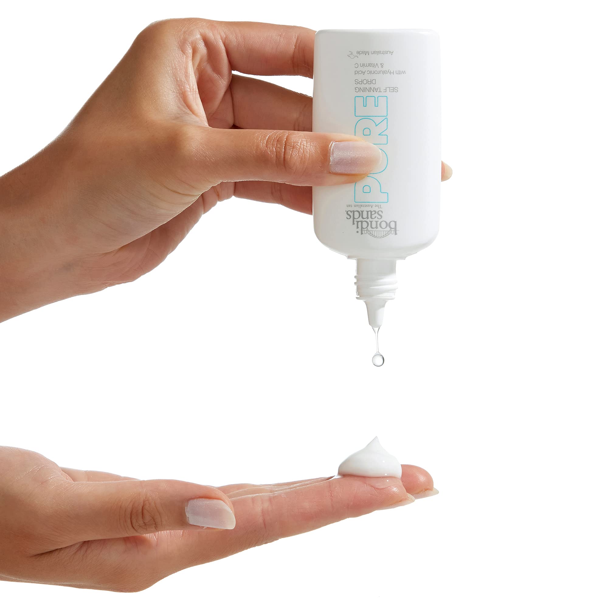 Bondi Sands PURE Self-Tanning Drops | Buildable + Customizable, Enriched with Hyaluronic Acid, Fragrance Free, Cruelty Free, Vegan | 1.35 Oz/40 mL