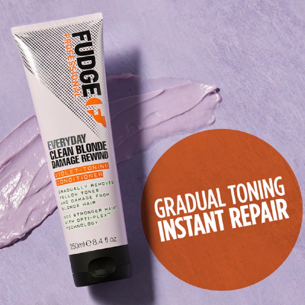 Fudge Professional Balsamo Viola, per Tutti i giorni, biondo, riavvolgimento graduale tonificante per Capelli biondi, 250 ml