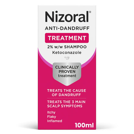 Nizoral Anti-Dandruff Treatment Shampoo, Treats and Prevents Dandruff, Clinically Proven to Control Itchy & Flaky Scalps, Contains Ketoconazole, 1 x 100ml