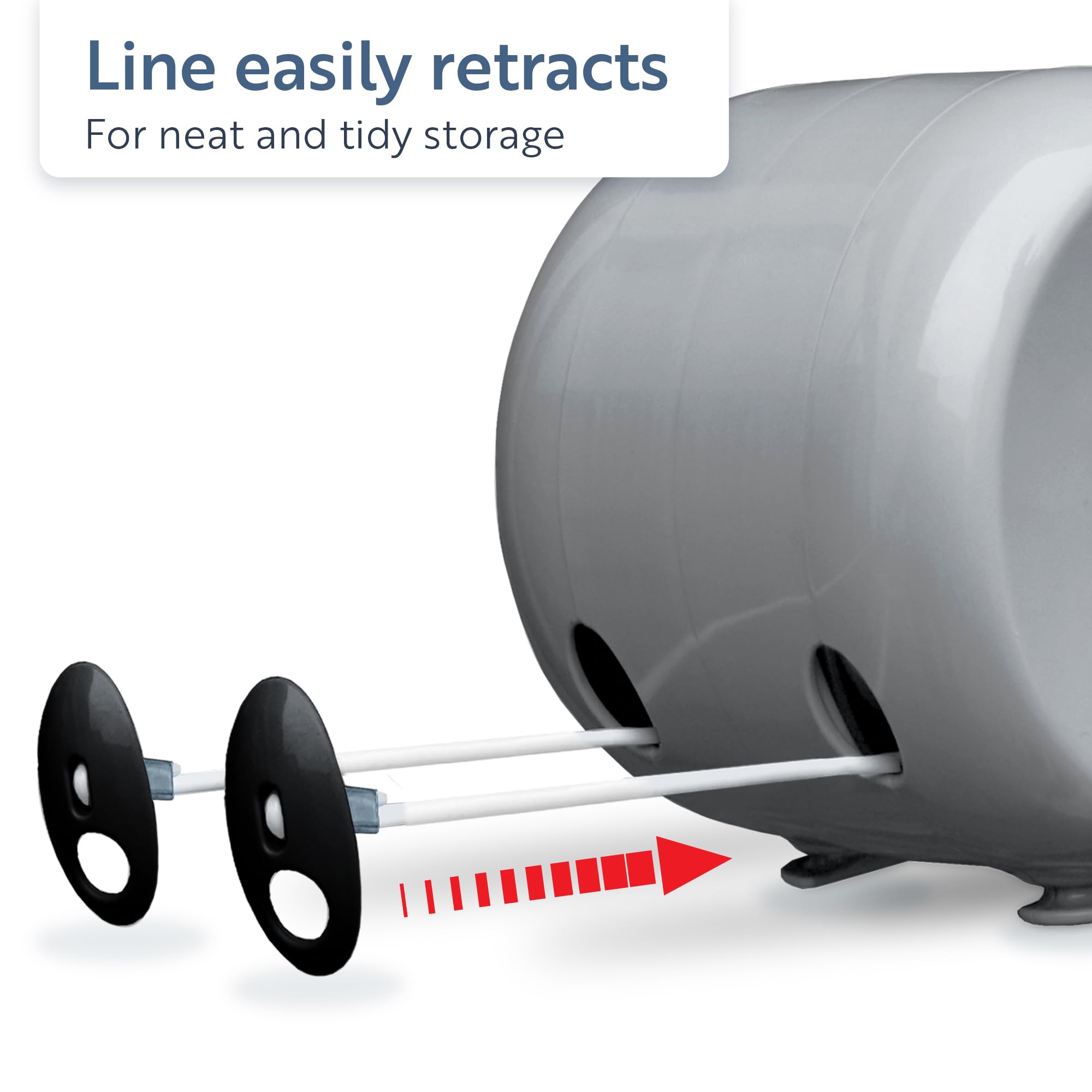 Minky Homecare Outdoor Retractable Dual Clothesline - Heavy Duty PVC Coated Line - Energy and Space Saving Removable Laundry Drying Line - 2 x 49 Feet