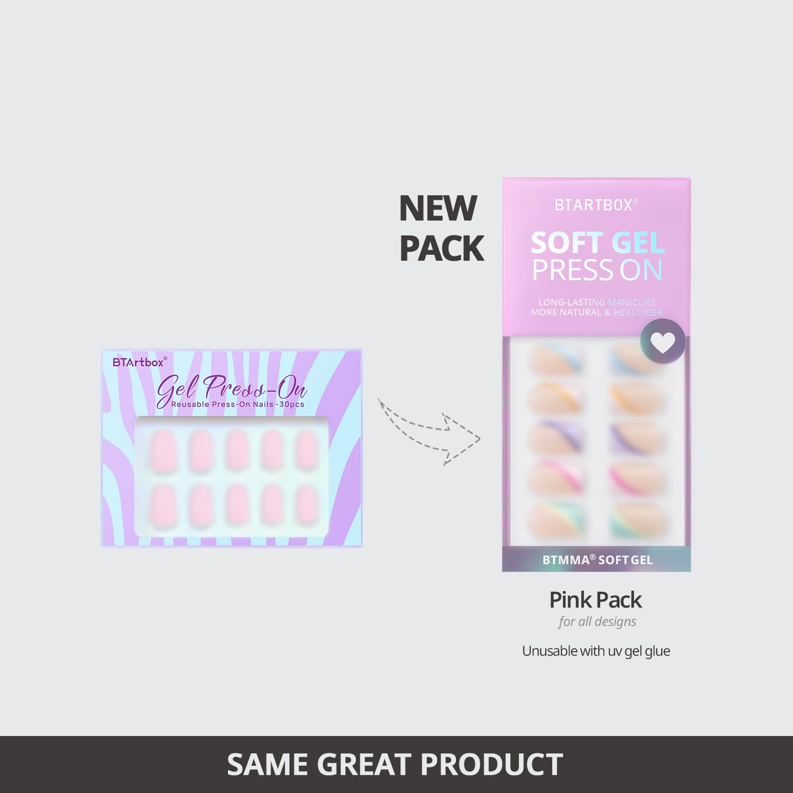 BTArtbox Press On Nails Almond - Medium False Nails in 15 Sizes, 30Pcs Soft Gel Chrome Fake Nail with Glue, Light Weight & Fit Perfectly, Natural Stick on Nails for Women, Chocolate Glazed