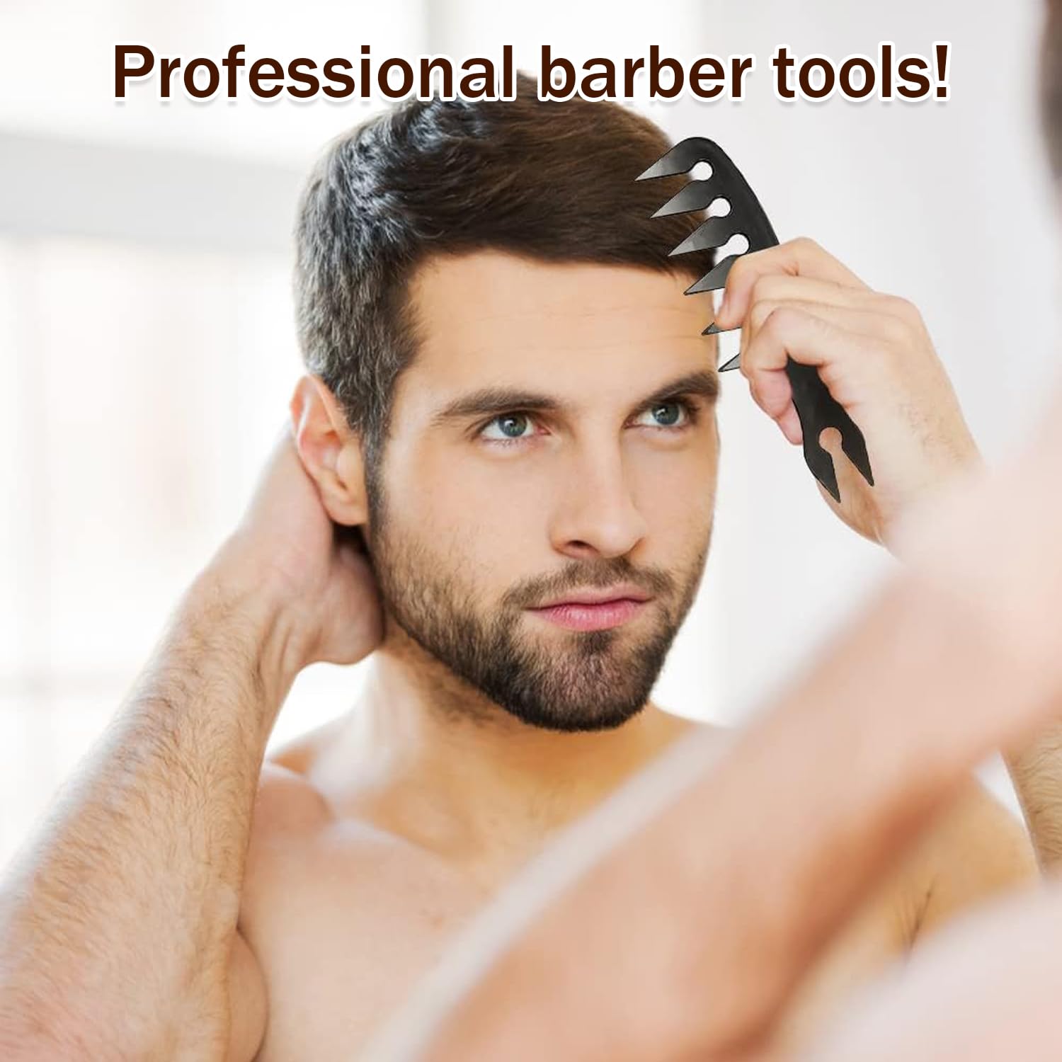 Wide Tooth Combs,Texture Comb for Hair Styling Men Women Barber Black