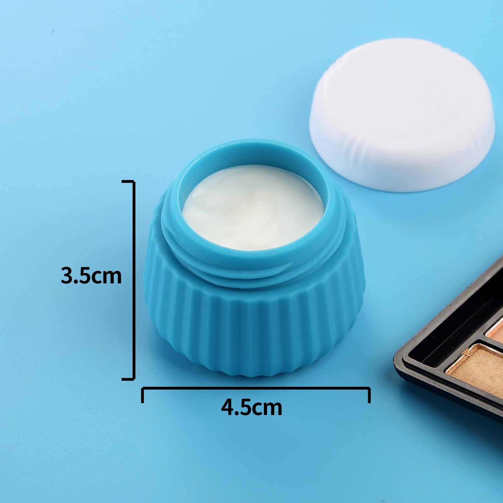 Gemice Travel Bottles for Toiletries 8 pcs Tsa Approved Travel Size Toiletries 90ml Travel Containers for Toiletries Silicone Cream Jars with Clear Bag Leak Proof Silicone Squeezable Travel Essentials