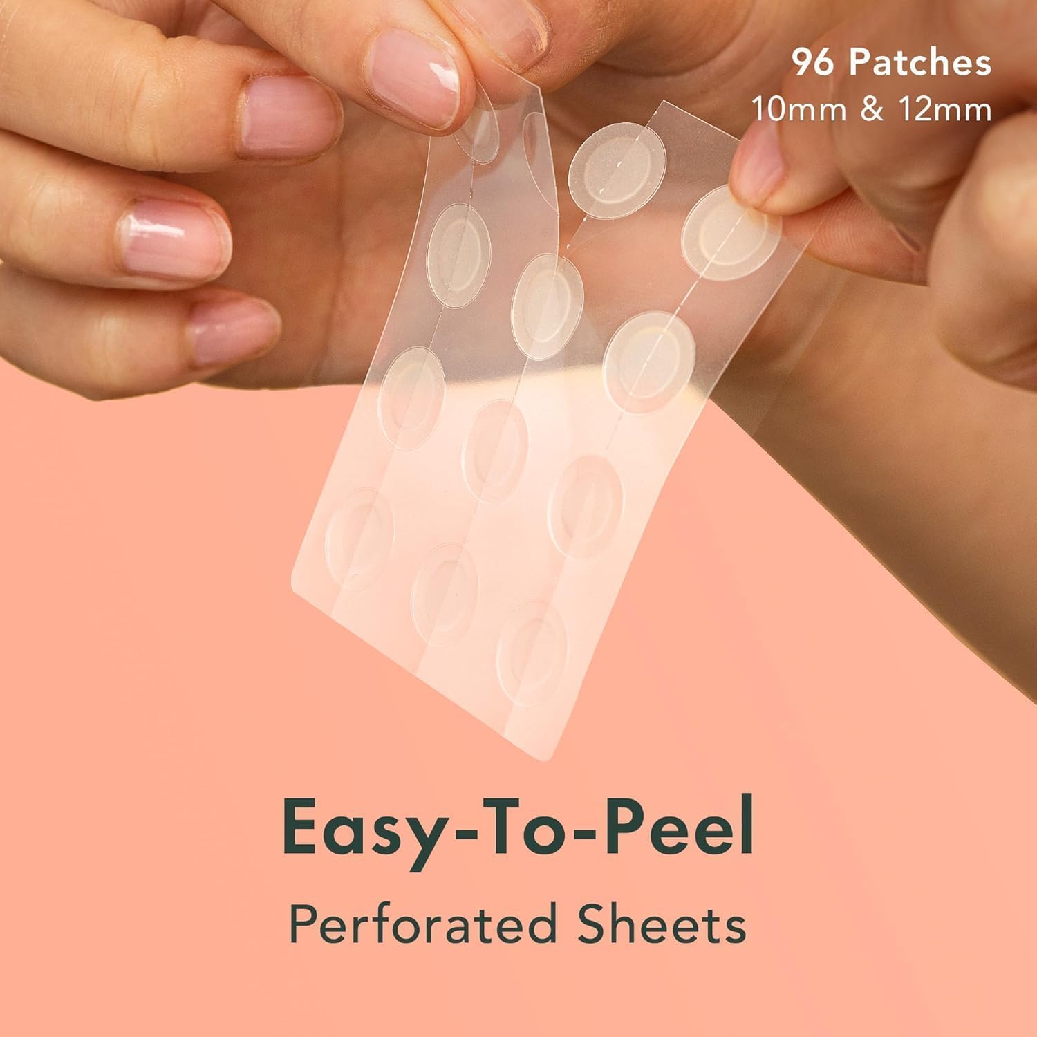 Rael Pimple Patches, Miracle Invisible Spot Cover - Korean Skincare, Hydrocolloid Acne Spot Treatment Patch, Face Stickers, Vegan & Cruelty Free, 2 Sizes (96 Patches)
