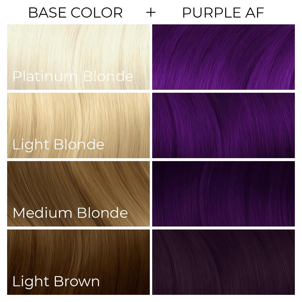 ARCTIC FOX 100% Vegan & Cruelty Free Vibrant Semi Permanent Hair Colour Dye - Purple AF 165 ml e