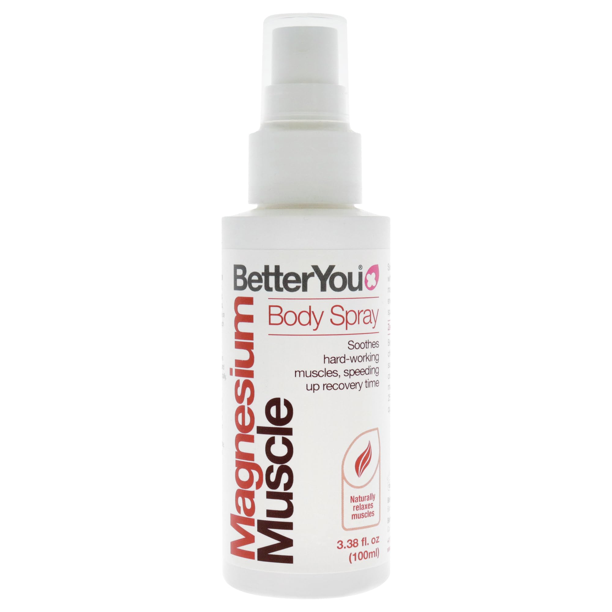 BetterYou Magnesium Muscle Body Spray - Muscle Relief Spray - Magnesium, Arnica, and Lemon Oil - Gentle Heat for Muscle and Joint Recovery - 3.38 oz