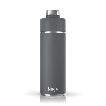 Ninja Thirsti Water Bottle and Flask 700 ML with Leak-Proof Lid, Designed for Carbonated, Hot & Cold Drinks, Ideal for Travel & Sports, Triple Insulated, Stainless Steel Bottle, Grey, DW2401EUUKGY