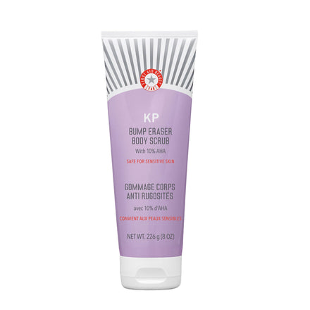 First Aid Beauty KP Bump Eraser Exfoliating Body Scrub Exfoliator for Bumps + Chicken Skin from Keratosis Pilaris with 10% AHA (Glycolic + Lactic Acids) 226 g