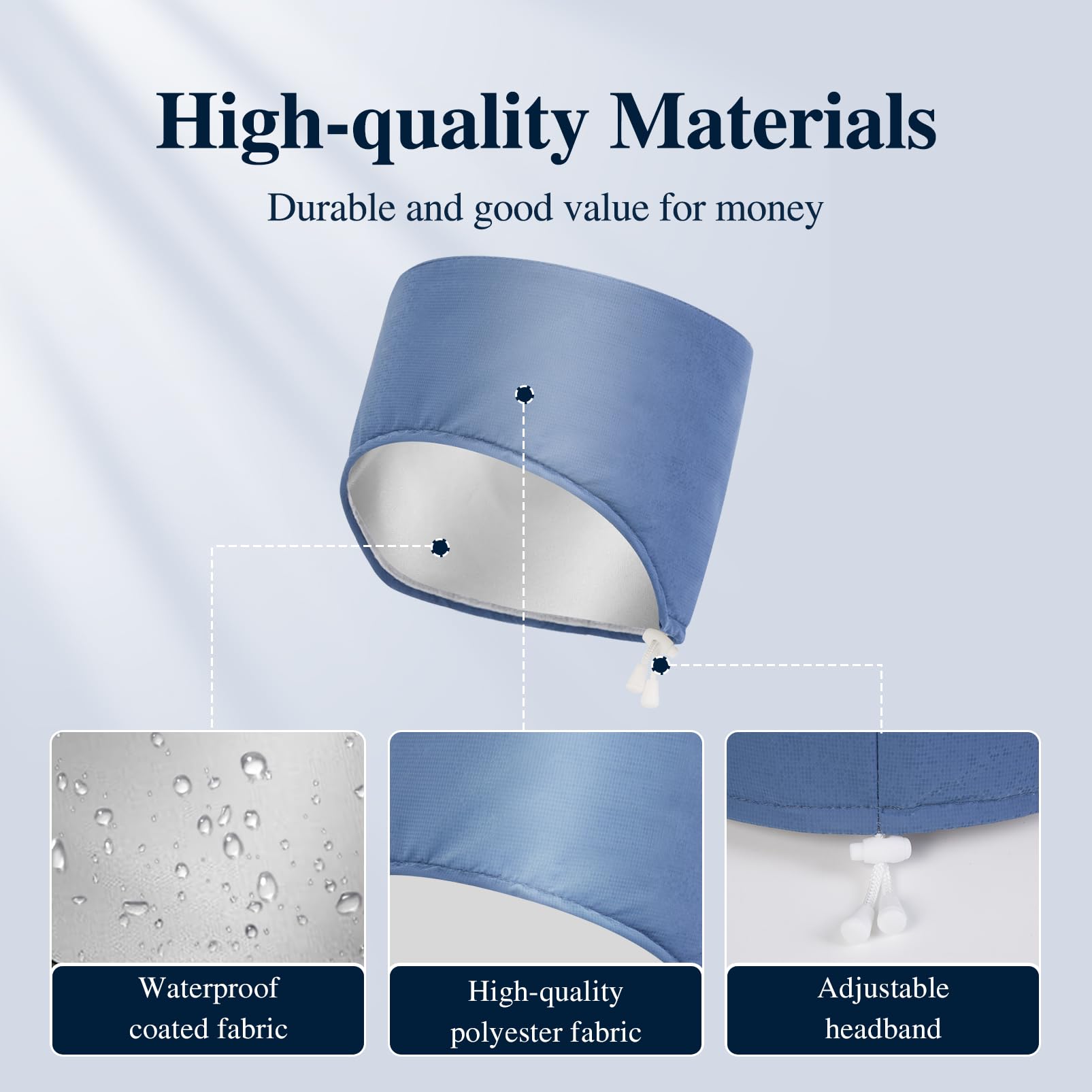 Hair Cap Treatment Steamer - Deep Conditioning Thermal Heat Caps Electric for Afro Hair Hot Care Hat Home Spa with 2 Mode/Blue (UK Plug)