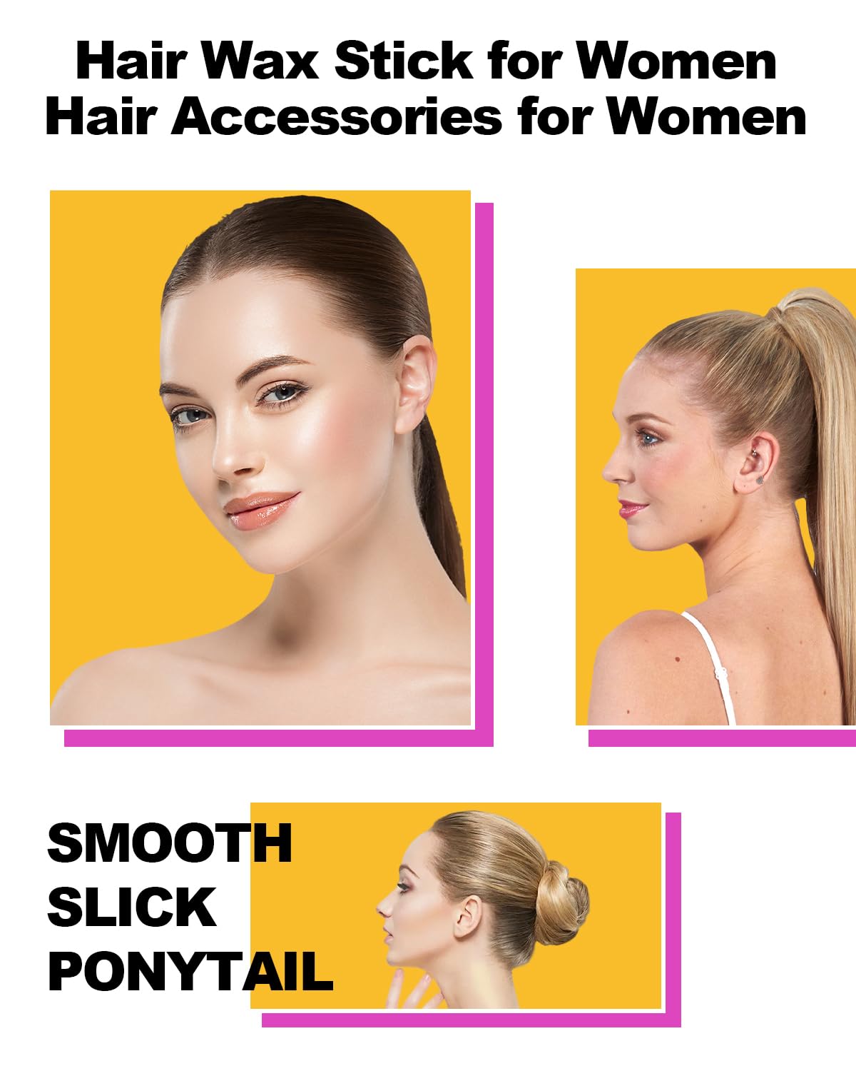 Hair Wax Stick, Wax Stick for Hair Flyaways Kids & Women Hair Accessories for Women Girls Hair Bun Maker for Kids Hair Slick Stick Baby Hair Gel Stick Kids Hair Products Hair Smoothing Stick