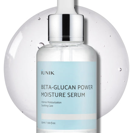 IUNIK Beta-Glucan Power Deep Moisture Vegan Serum 400,000 ppm Intense Hydration Mushroom Yeast Extracts Naturally-derived - Dry Mature Sagging Sensitive Skin Cell Regenerating Lifting Korean Skincare