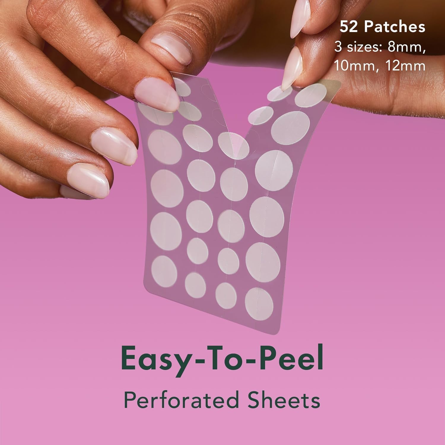 Rael Pimple Patches, Miracle Overnight Spot Cover - Korean Skincare, Hydrocolloid Acne Spot Patch, Thicker & Extra Adhesion, 3 Sizes (52 Count)