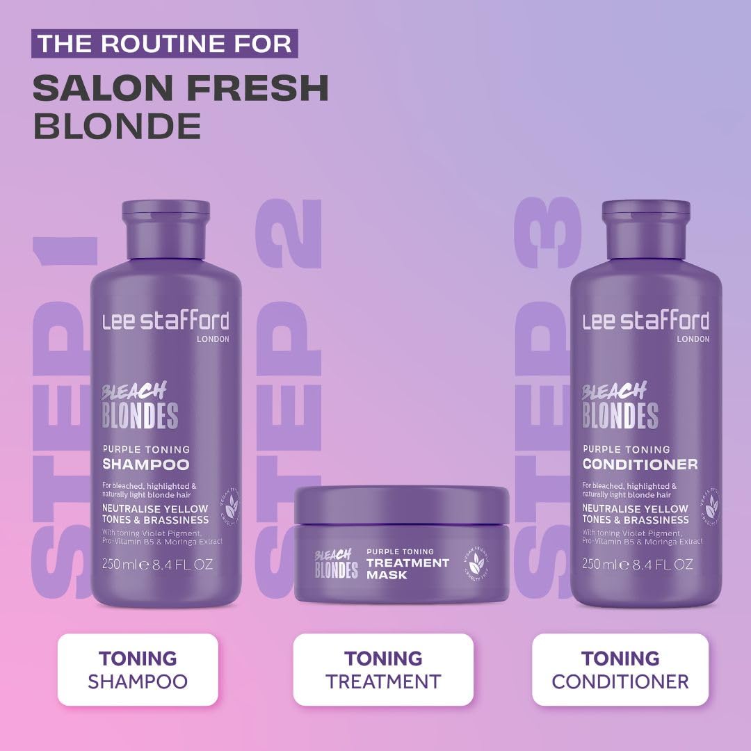 Lee Stafford Bleach Blondes Purple Toning Conditioner For Coloured Hairs | 250ml