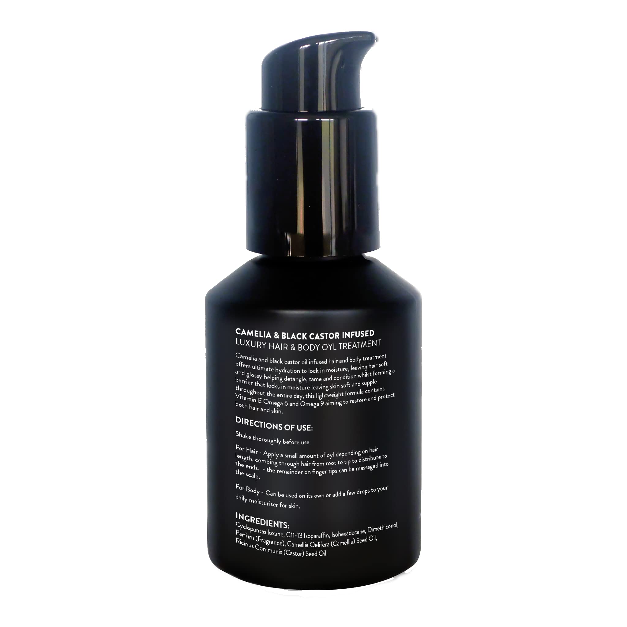 Hair Growth Oil 100% Natural Hair Oil with Camellia Oil, Black Castor Oil Effective Thickening Gloss Mask & Hair Loss Treatment. Duel Use for Hair and Body Hydration.