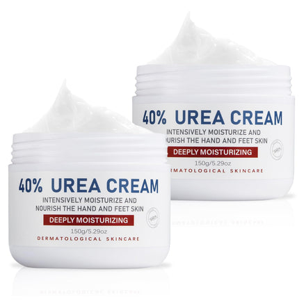 OUKEYA Urea Cream 40 Percent, Urea Foot & Hand Cream for Cracked Heels and Dry Skin, Urea Lotion for Deep Moisturizing, Callus Remover Nourishes Soften, Maximum Strength(150g (Pack of 2))