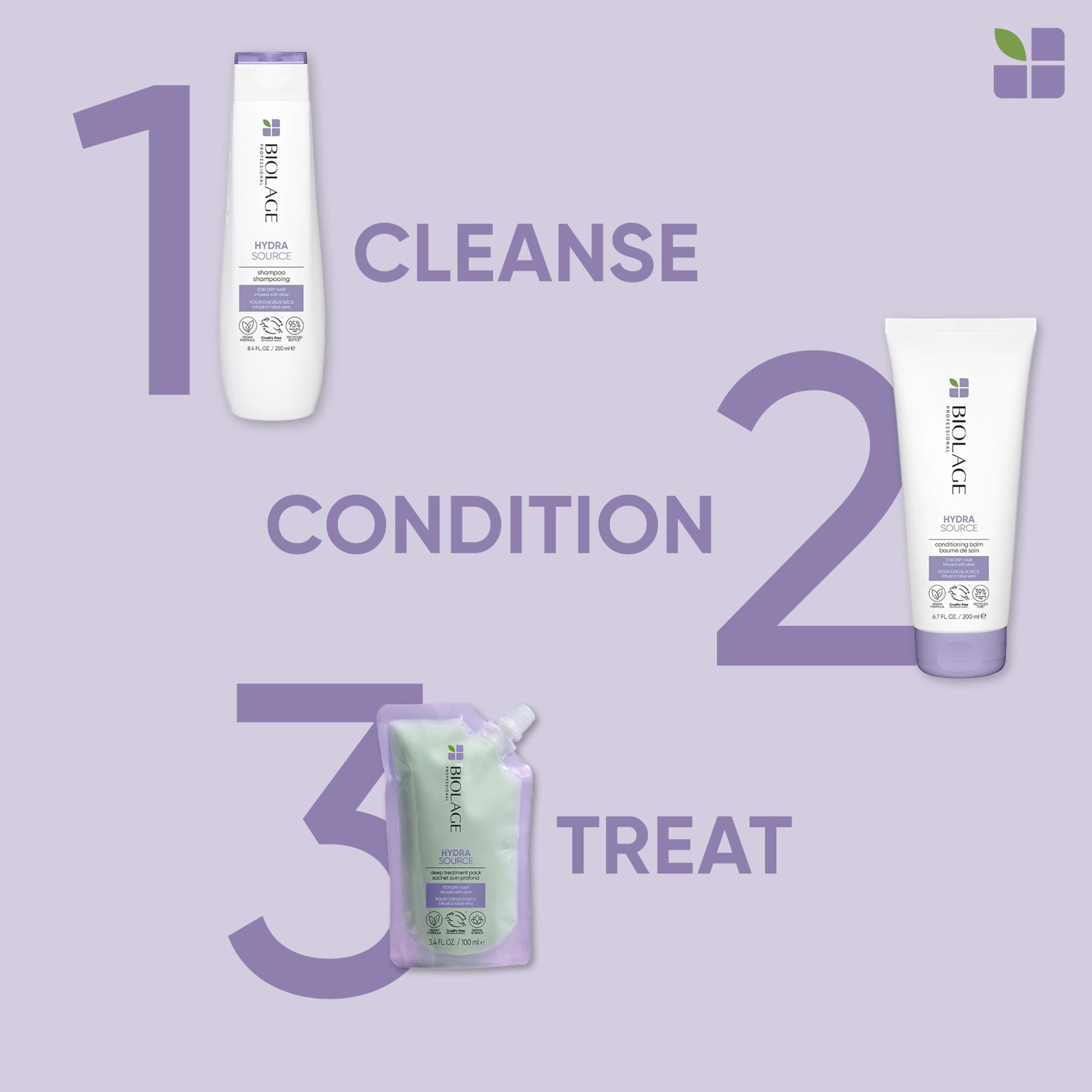Biolage Dry Hair Conditioner, Hydrating Conditioner for Smooth and Shiny Hair, HydraSource, 200 ml
