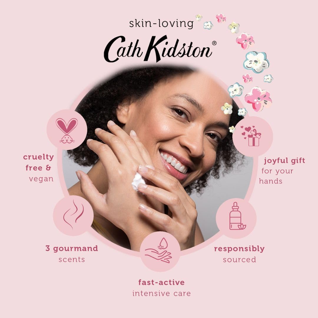 Cath Kidston Blossom Birds Assorted Hand Cream Trio Gift Set | Enriched With Shea Butter | Cruelty Free & Vegan Friendly | Travel Friendly Sizes | 3 x 30ml