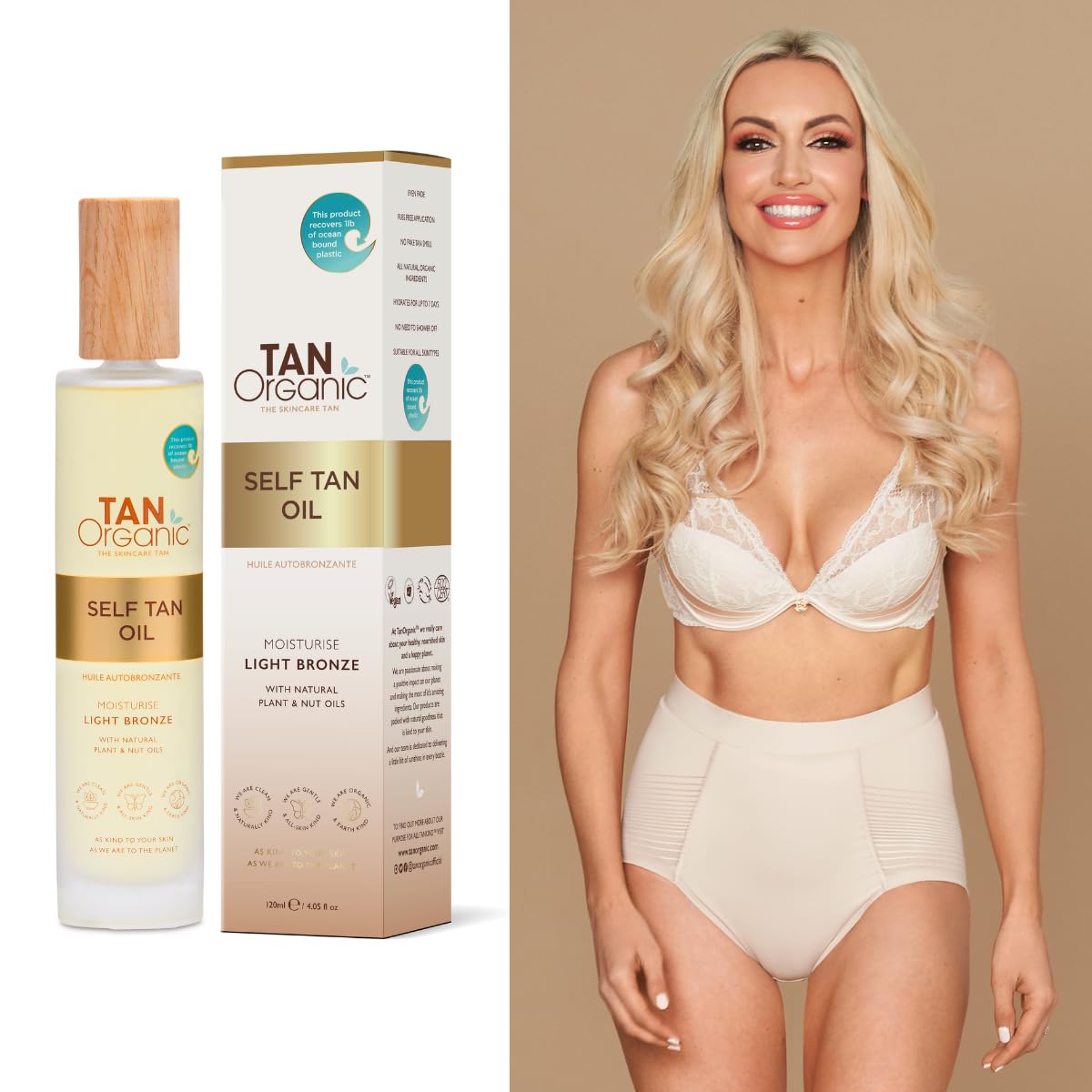 TanOrganic Self Tanning Oil Fake Tan Certified Organic Natural Vegan 100ml