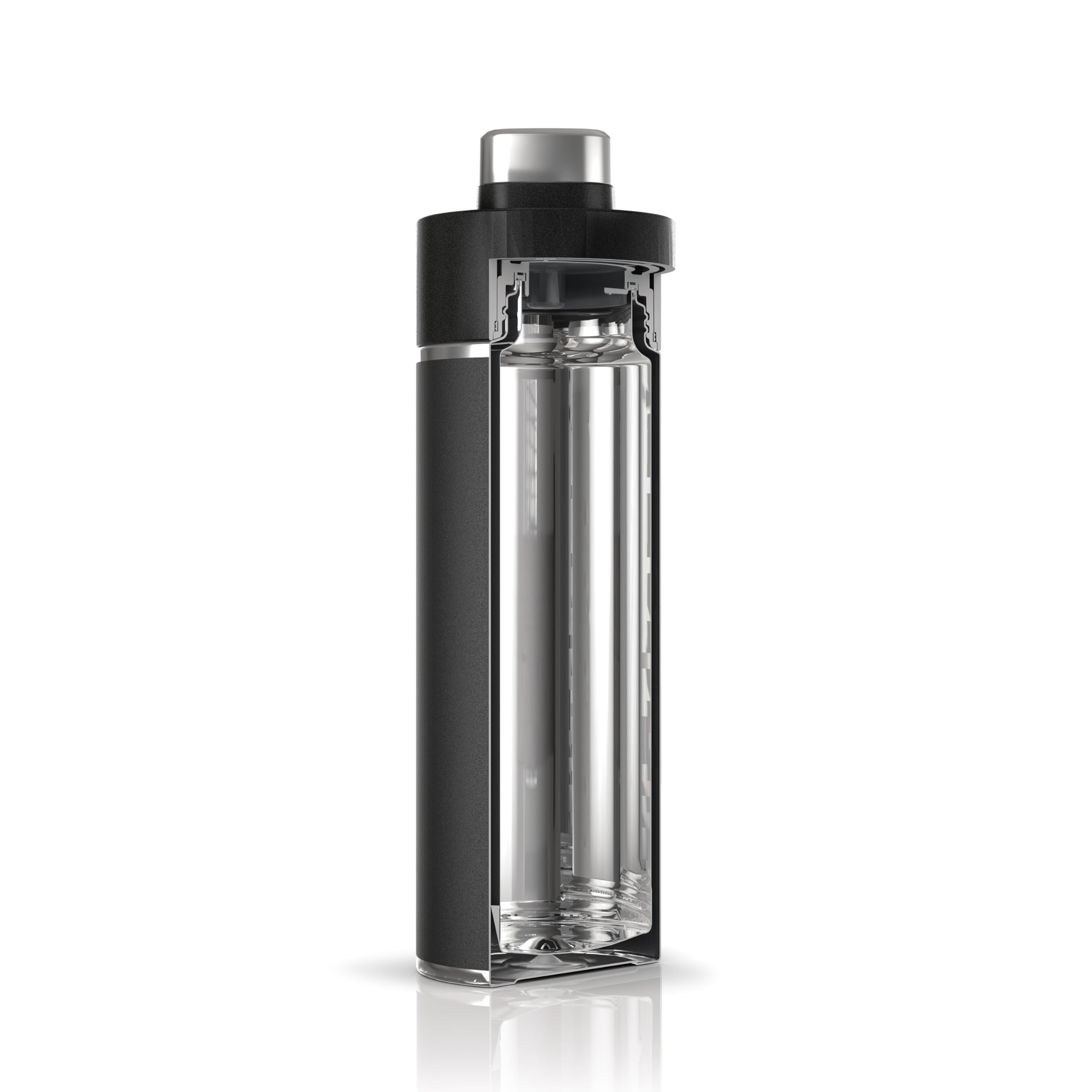 Ninja Thirsti Water Bottle and Flask 530 ML with Leak-Proof Lid, Designed for Carbonated, Hot & Cold Drinks, Ideal for Travel & Sports, Triple Insulated, Stainless Steel Bottle, Black, DW1801EUUKBK