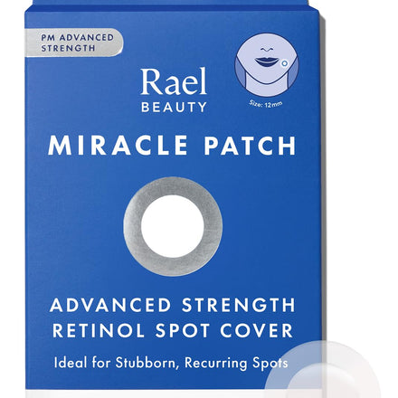 Rael Pimple Patches, Miracle Retinol Spot Cover - Korean Skincare, Hydrocolloid, Acne Spot Treatment Patch, Face Stickers, PM Advanced Treatment, Vegan & Cruelty Free (72 count)