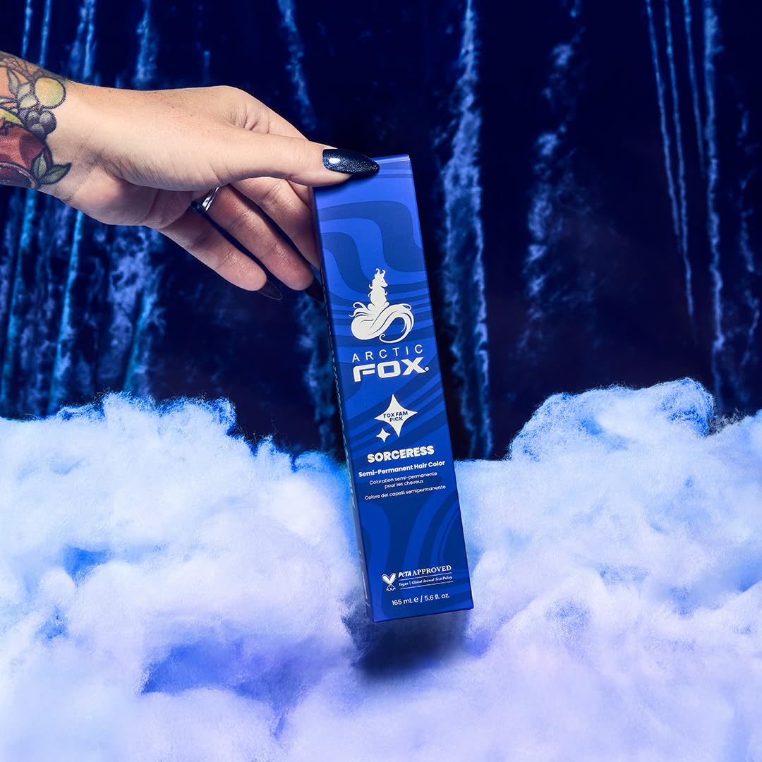 ARCTIC FOX 100% Vegan & Cruelty Free Vibrant Semi Permanent Hair Colour Dye - Sorceress 165 ml e