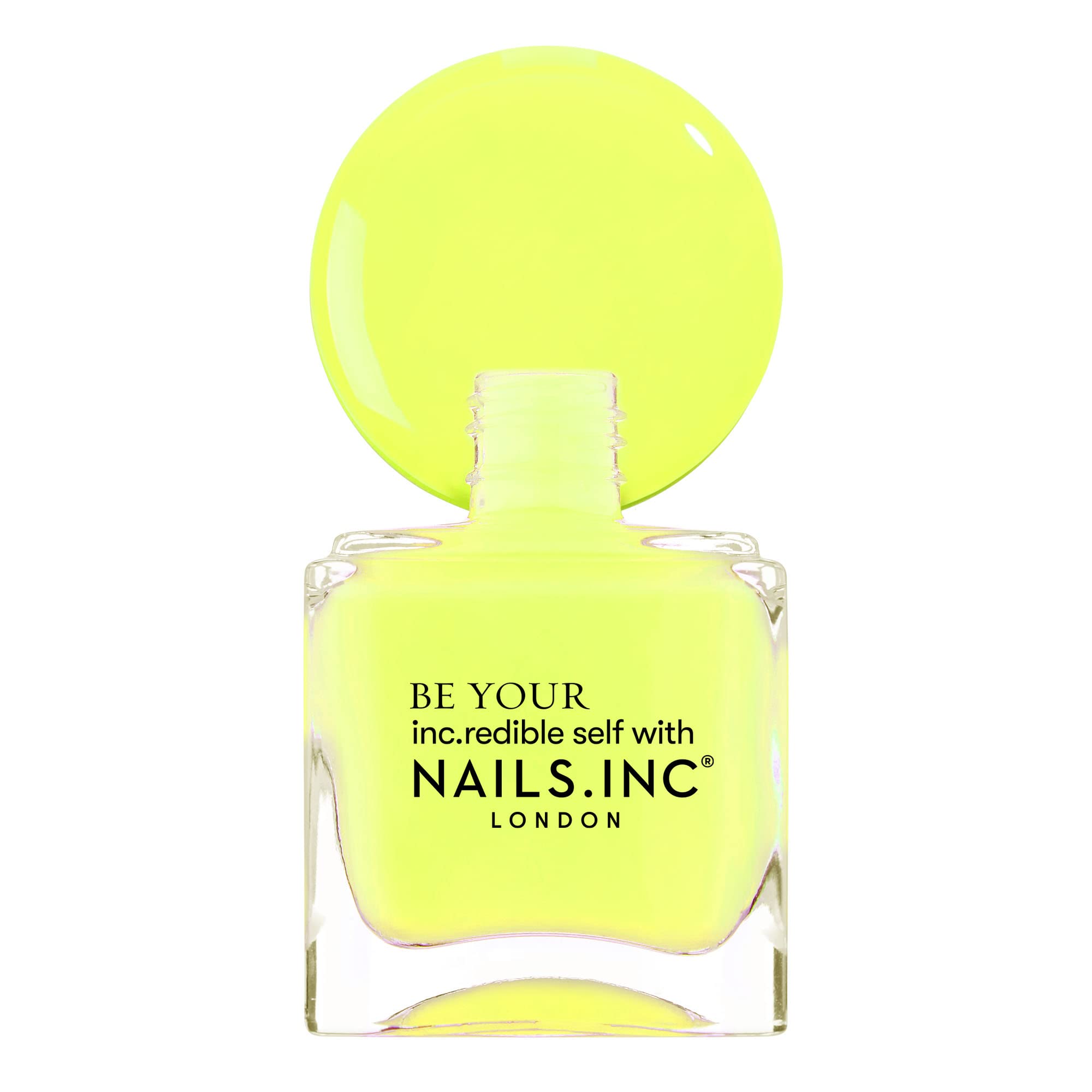 Nails Inc Neon Lite Nail Polish Quad, Neon Glow Enhancing Shades, Fast Drying, Long Lasting, Chip Resistant, Air Dry Manicure,Vegan, Cruelty Free, 4 Piece Set