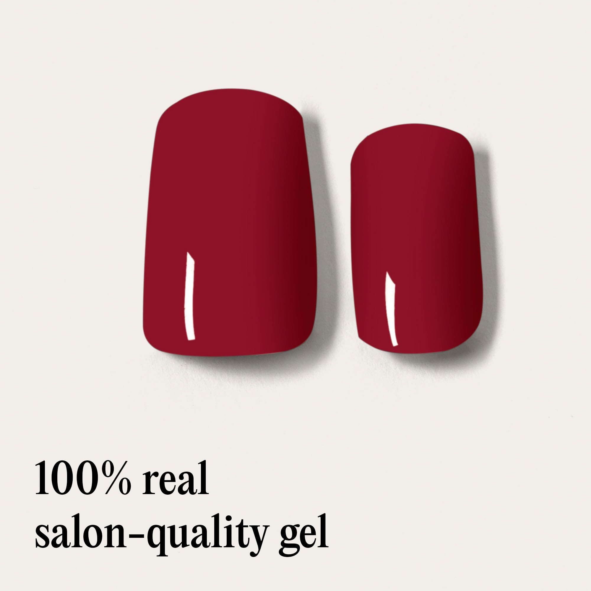 Mylee Gel Nail Wraps – 10 Pre-Cured Gel Stickers for Instant Mani – No Lamp Needed, Chip-Resistant, Glossy Finish, Lasts Up to 14 Days – Easy to Apply, Vegan & Cruelty-Free (0017 - As Red As It Gets)