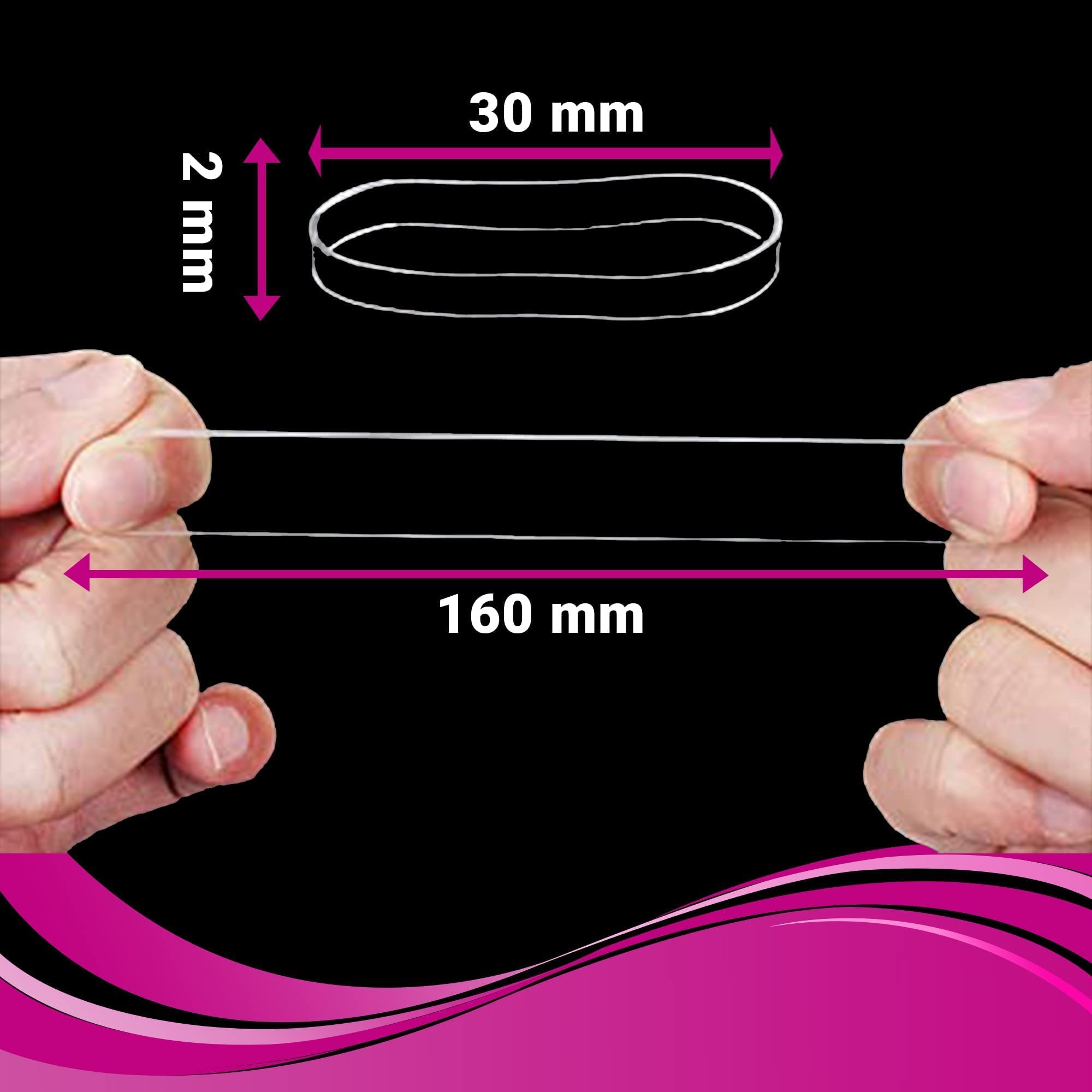 500 Pcs Clear Elastic Hair Bands for Women, Clear Hair Elastic Bands for Women, Elastic Bands to Beautify Your Hair, Clear Rubber Bands for Hair Braiding, Wedding Hairstyle