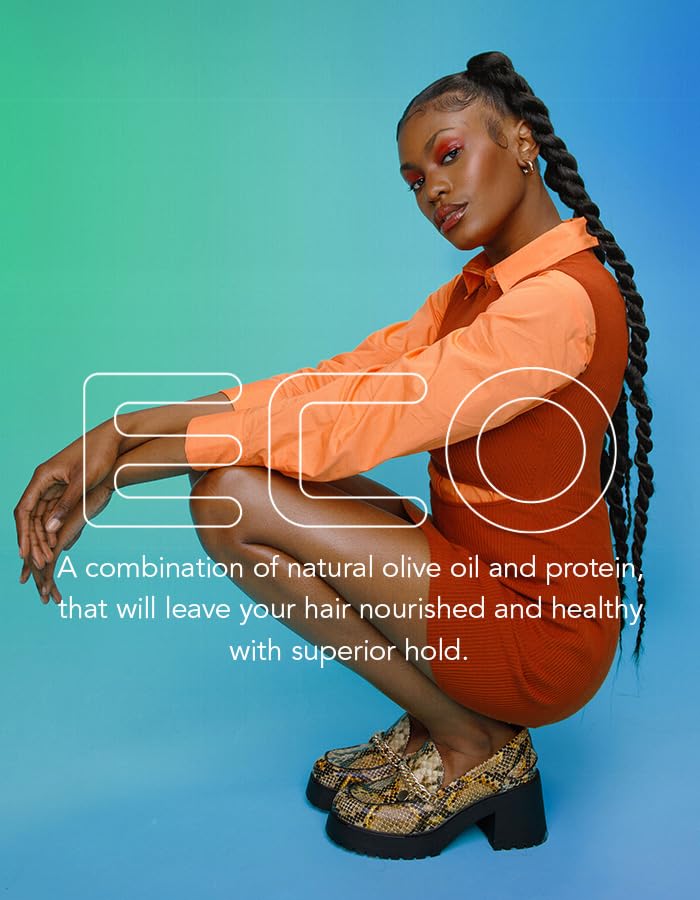 Ecoco Eco Style Gel Olive Oil - 100% Pure Olive Oil - Adds Shine And Tames Split Ends - Weightless Style - Nourishes And Repairs - Adds Moisture To The Scalp - Superior Hold - Healthy Shine - 32 Oz