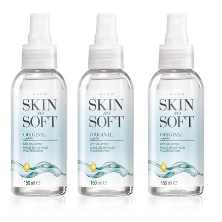 Avon Skin So Soft Dry Oil Spray with Citronella - the perfect alternative to mosquito repellant (Pack of 3)