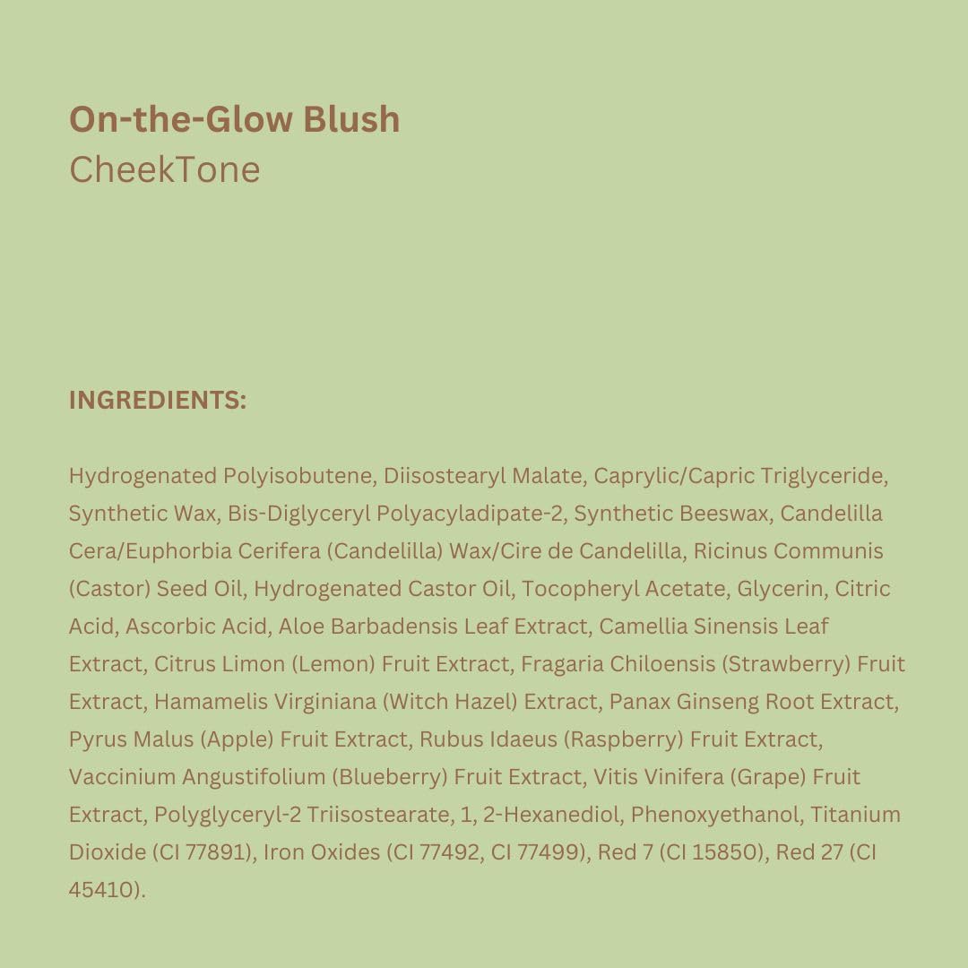 On-The-Glow Blush - Cheektone, Ph Reactive Hydrating Tinted Moisture Blush Stick With Ginseng, Aloe Vera & Fruit Extracts, For Cheeks & Lips, 19G 0.6Oz, Paraben-Free