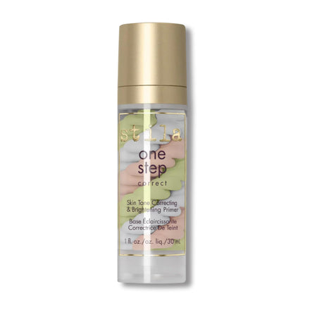 stila One Step, Color Corrector & Brightening Primer Facial Serum to Even Skin Tone, Moisturize & Hydrate, Oil-Free Makeup 1 Fl. Oz.