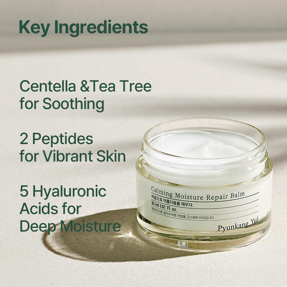Pyunkang Yul [PKY Calming Moisture Repair Balm Instantly Calms Sensitive Skin, Face Moisturizer with Deep and Rich Nourishment, Vegan, Korean Skincare (1.01 Fl.Oz, 30ml)