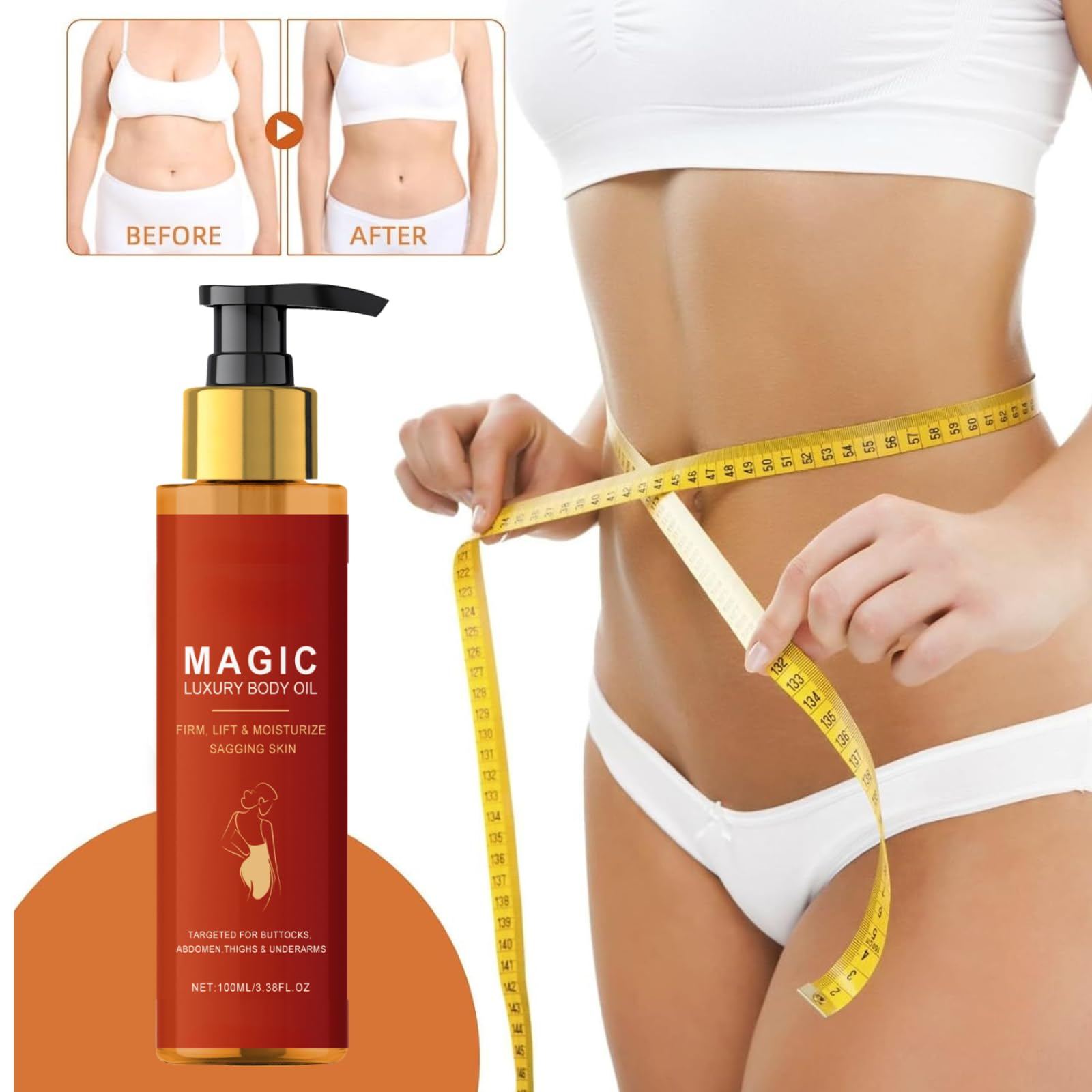 Magic Firming Body Oil with Gua Sha Tool,Magic Luxury Body Oil,Massage Oils for Scars, Wrinkles, Fine Lines & Stretch Marks, Natural Body Moisturizing Oil After-Shower Skin Care