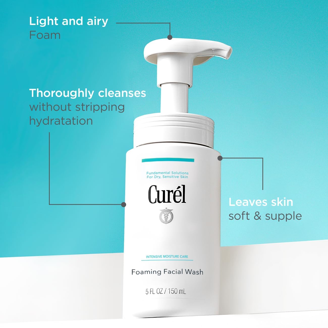 Curél Foaming Facial Wash 150ml for Dry, Sensitive Skin