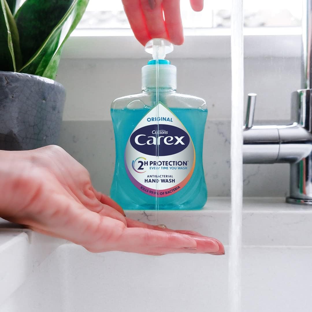 Carex 2 Hour Protection Antibacterial Original Hand Wash, Clean & Protect Hands, Bulk Buy, Pack of 6 x 500ml