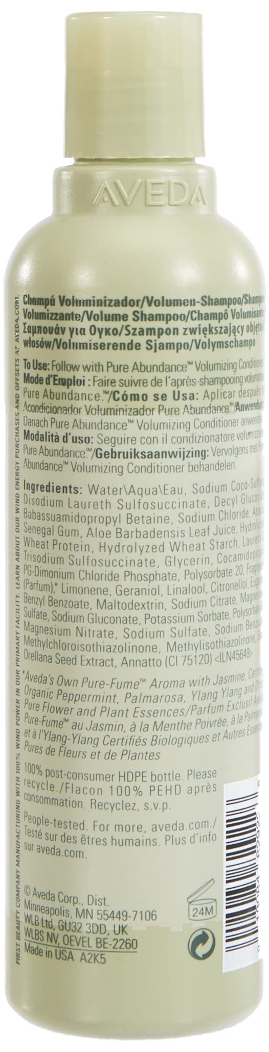 Aveda Pure Abundance Volumizing Shampoo, Peppermint, 8.5 Fl Oz