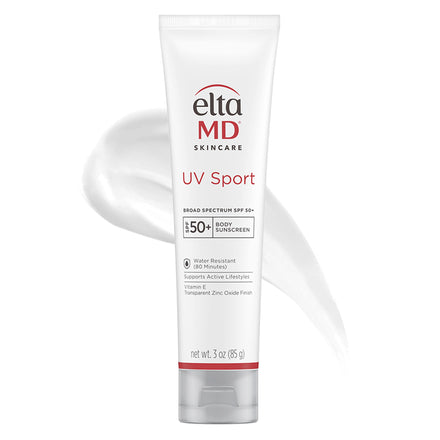 EltaMD UV Sport Sunscreen Lotion SPF 50 - Face and Body Sunscreen SPF 50, Water & Sweat Resistant, Zinc Oxide Formula for Active Lifestyles, 3 oz
