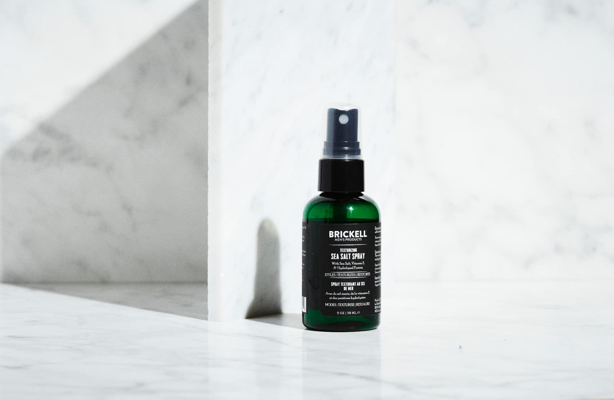 Brickell Men's Texturizing Sea Salt Spray for Men, Natural & Organic, Alcohol-Free, Lifts and Texturizes Hair for a Beach or Surfer Hair Style, 59 ml