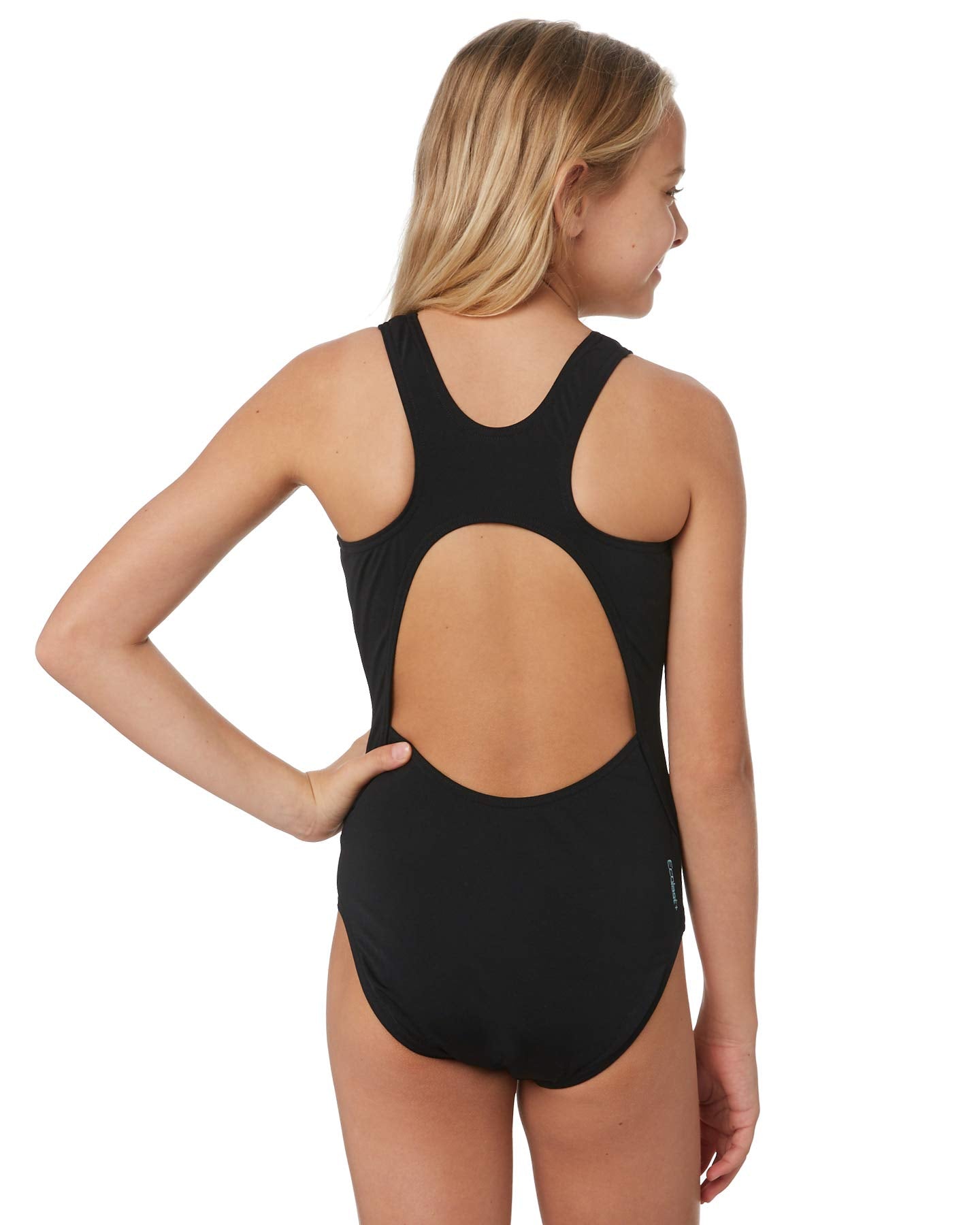 Zoggs Girls Cottesloe Sportsback 2024 One Piece Bathing Suit (24 US) (Black)