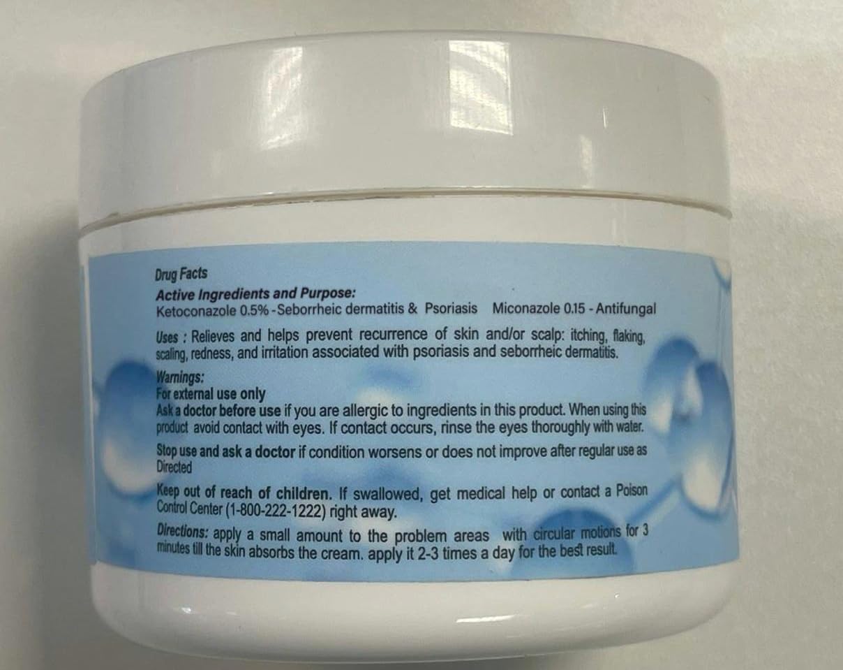 Seborrheic Dermatitis & Psoriasis Cream, Scalp Relief for Psoriasis, Folliculitis, Dry Scalp, Dandruff, Seborrheic Dermatitis, Anti-Itch Cream, Provides Soothing Relief