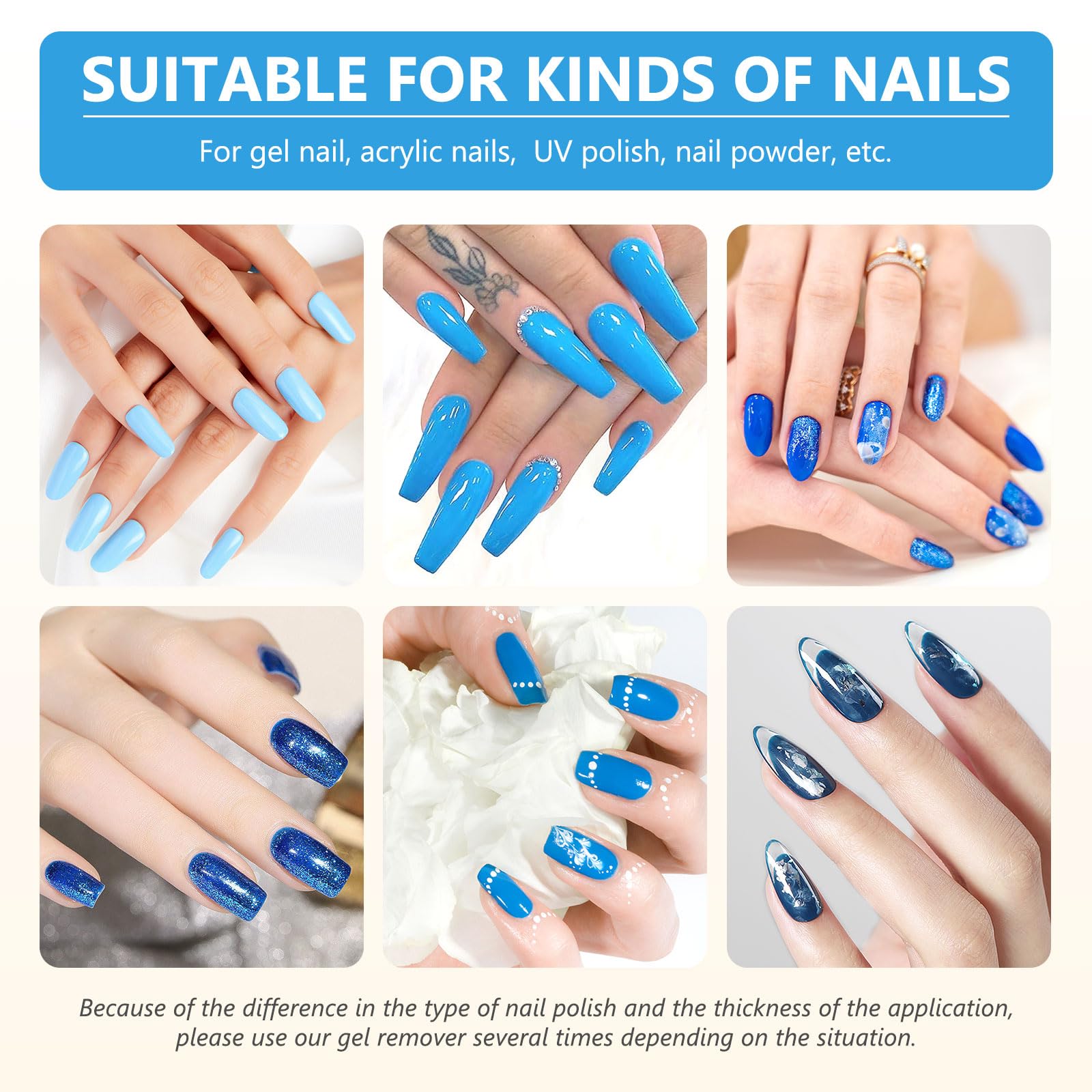 Gel Nail Polish Remover 15 ml with Nail File & Nail Polish Scraper, Professional Gel Remover for Nails, Easily & Quickly Remove Nail Polish in 3-5 Minutes, Doesn't Hurt Nails