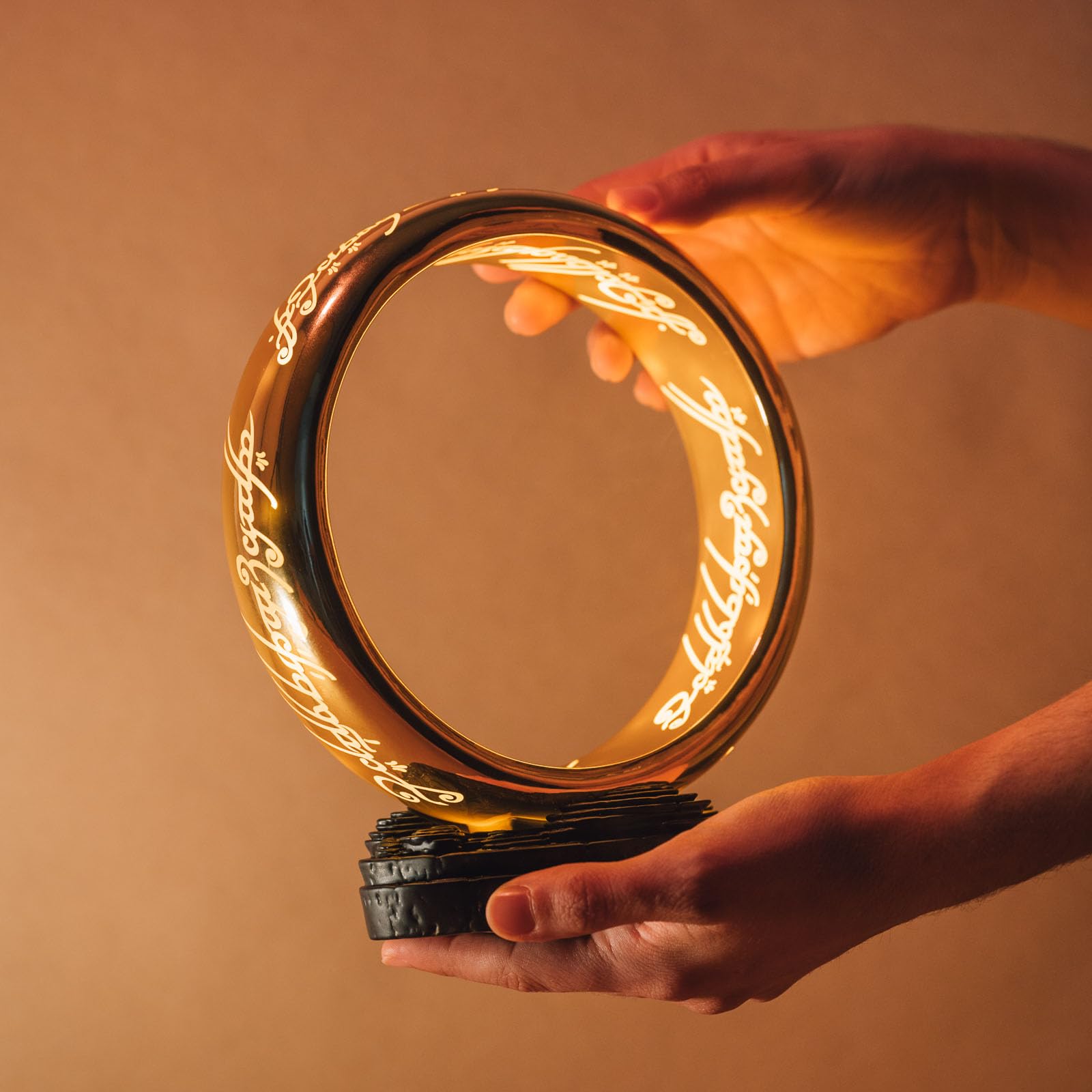 The Lord of the Rings: The Rings of Power Desk Lamp - USB and Battery Powered - Gaming Room Decor With Figures - Official Licensed