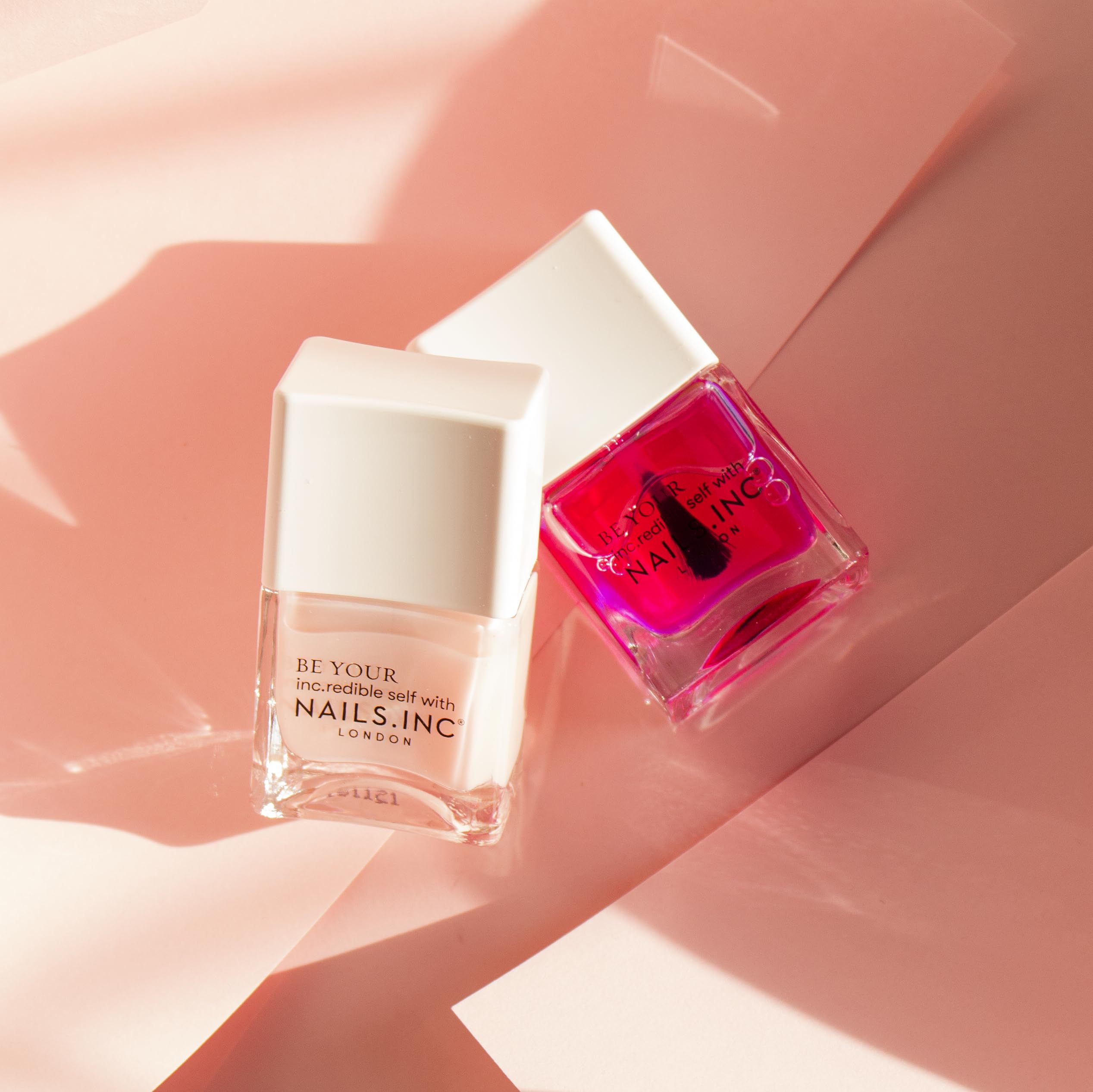 Nails Inc Glow Naturale Nail Polish Duo, Long Lasting, Glow Enhancing Nail Colors, Easy Manicure Look, Cruelty Free, Vegan, 21 Free Formula, Glowing My Way, Got Me Glowing, 2 Piece Set