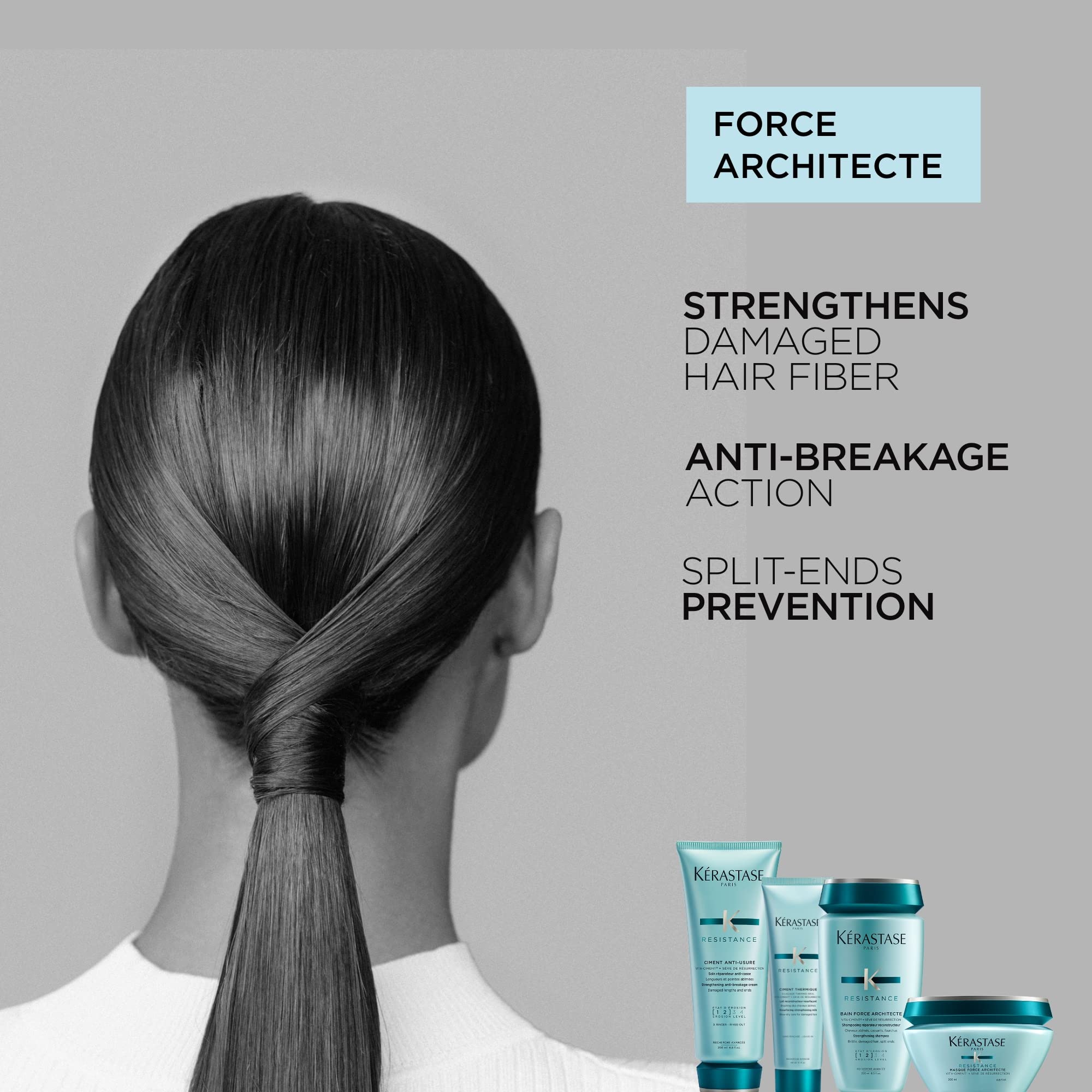 Kérastase Resistance, Strengthening Mask, For Extremely Dry & Damaged Hair, With Vita-Ciment, Masque Force Architecte, 200ml
